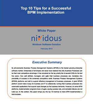 whitepapers on Top 10 Tips for a Successful BPM Implementation