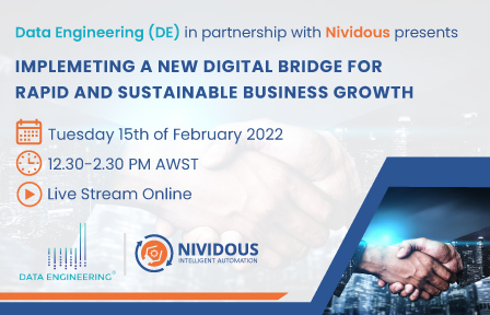 Data Engineering (DE) in partnership with Nividous presents Implementing a new digital bridge for rapid and sustainable business growth