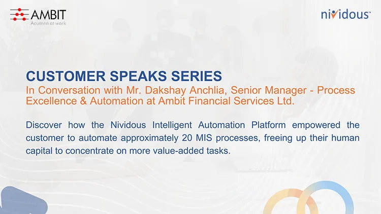 Ambit Finance Services Ltd elevates its digital transformation journey with the Nividous IA platform
