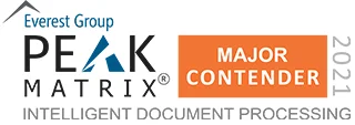 Intelligent Document Processing PEAK Matrix Logo Major Contender 2021