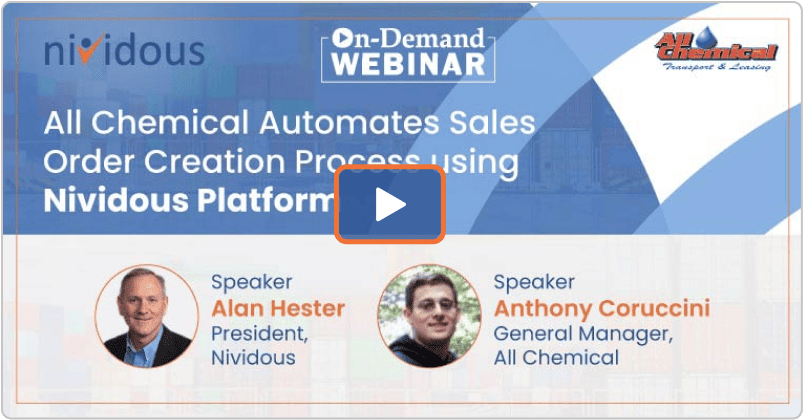 All Chemical Automates Sales Order Creation Process using Nividous Platform On Demand Webinar