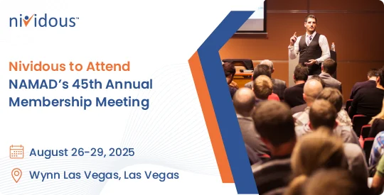 Nividous to Attend NAMAD’s 45th Annual Membership Meeting Home Upcoming Event